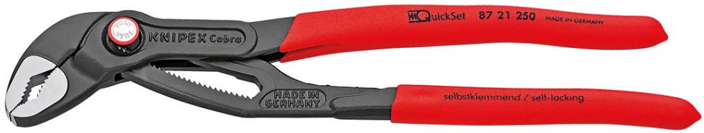 KNIPEX Wasserpumpenzange Cobra QuickSet mit Kunststoffhüllen