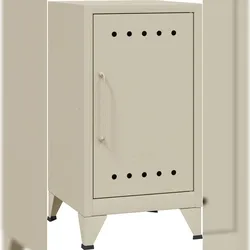 Bisley Fern Mini Ablageschrank aus Metall | Beistellschrank im Retro-Instustrial Design in verkehrsweiß