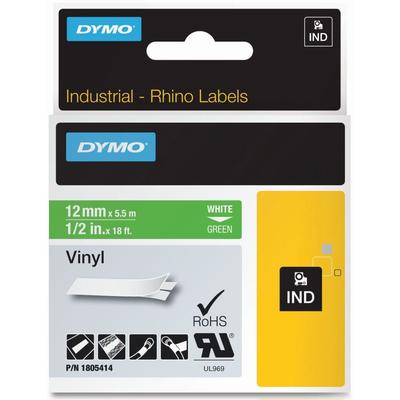 DYMO Schriftbandkassette PVC 5,5mx12mm weiß/grau