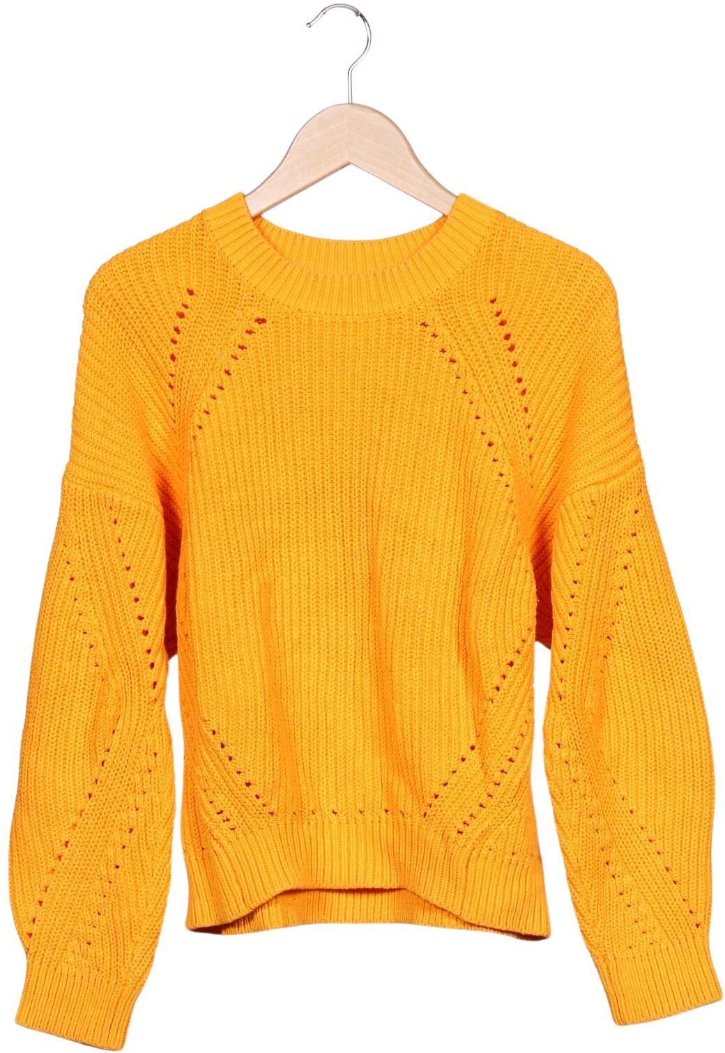 Second Female Damen Pullover, Gelb, Gr. S, Baumwolle - Second Hand