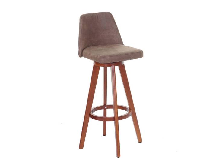 Jamb Barhocker Braun, Holz, 48x97x48 cm, Esszimmer, Barmöbel, Barhocker