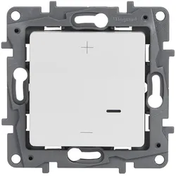 Legrand 665114A NILOE 2-Leiter Universal-Tastdimmer ohne Spreizkrallen, 125W LED, Ultraweiß