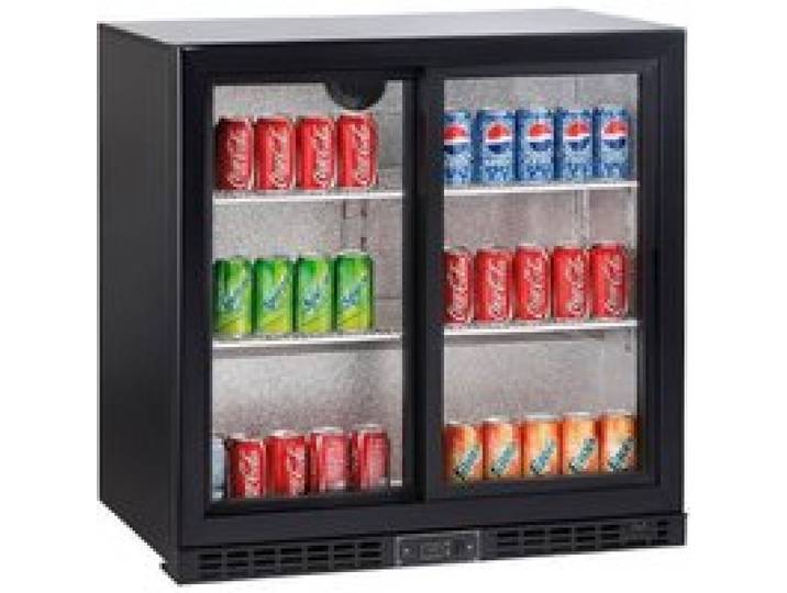 Arrière-bar réfrigéré - 208 L - 2 portes vitrées coulissantes - LED - R600a