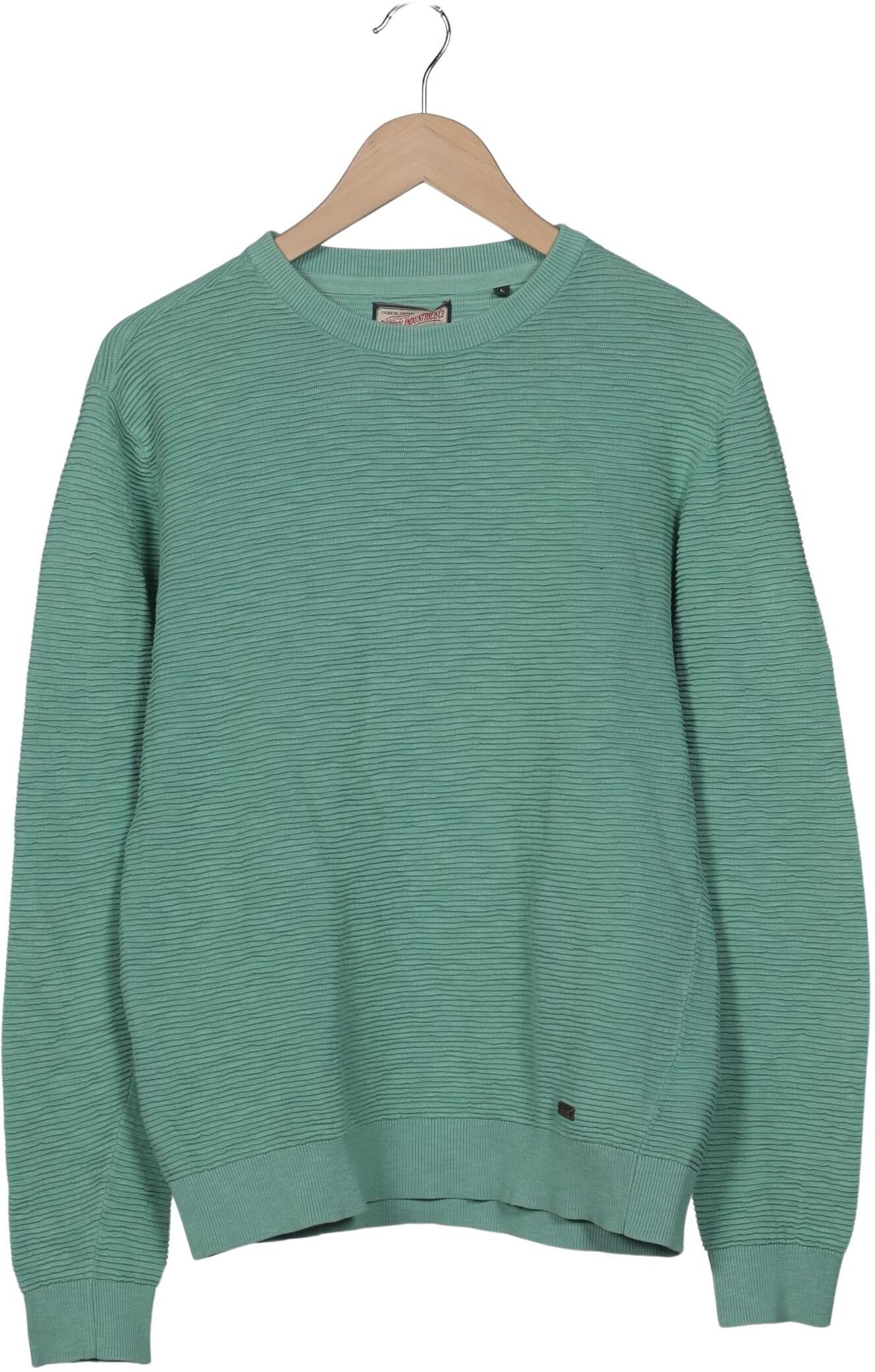 Petrol Industries Herren Pullover, Hellgrün, Gr. L, Baumwolle - Second Hand