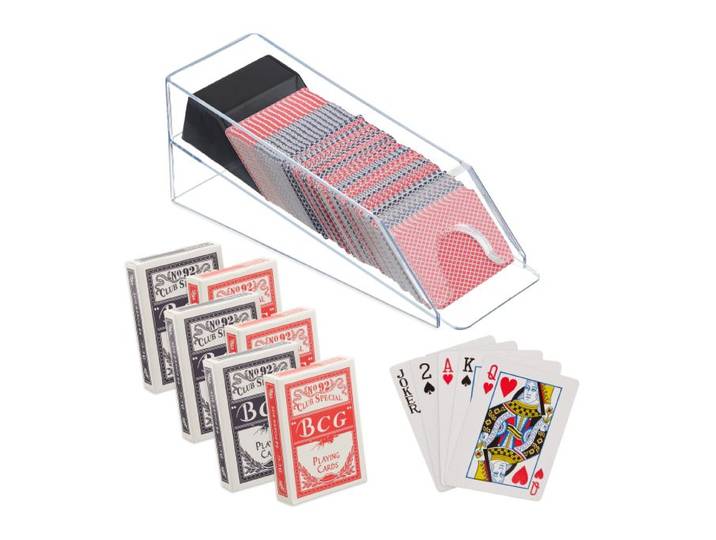 Relaxdays Kaartverdeler met 6 decks