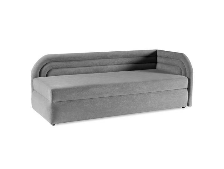 Beautysofa Polsterbett Cobi, Eckbett 80x200 cm mit Bettkasten, Hellgrau, Rechts, 80x200 cm, Schlafzimmer, Betten, Polsterbetten