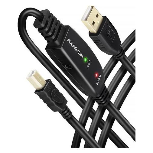 Axagon ADR-215B aktives USB 2.0 Verbindungskabel, USB-A auf USB-B - 20m (20 m, USB 2.0) (ADR-220B)
