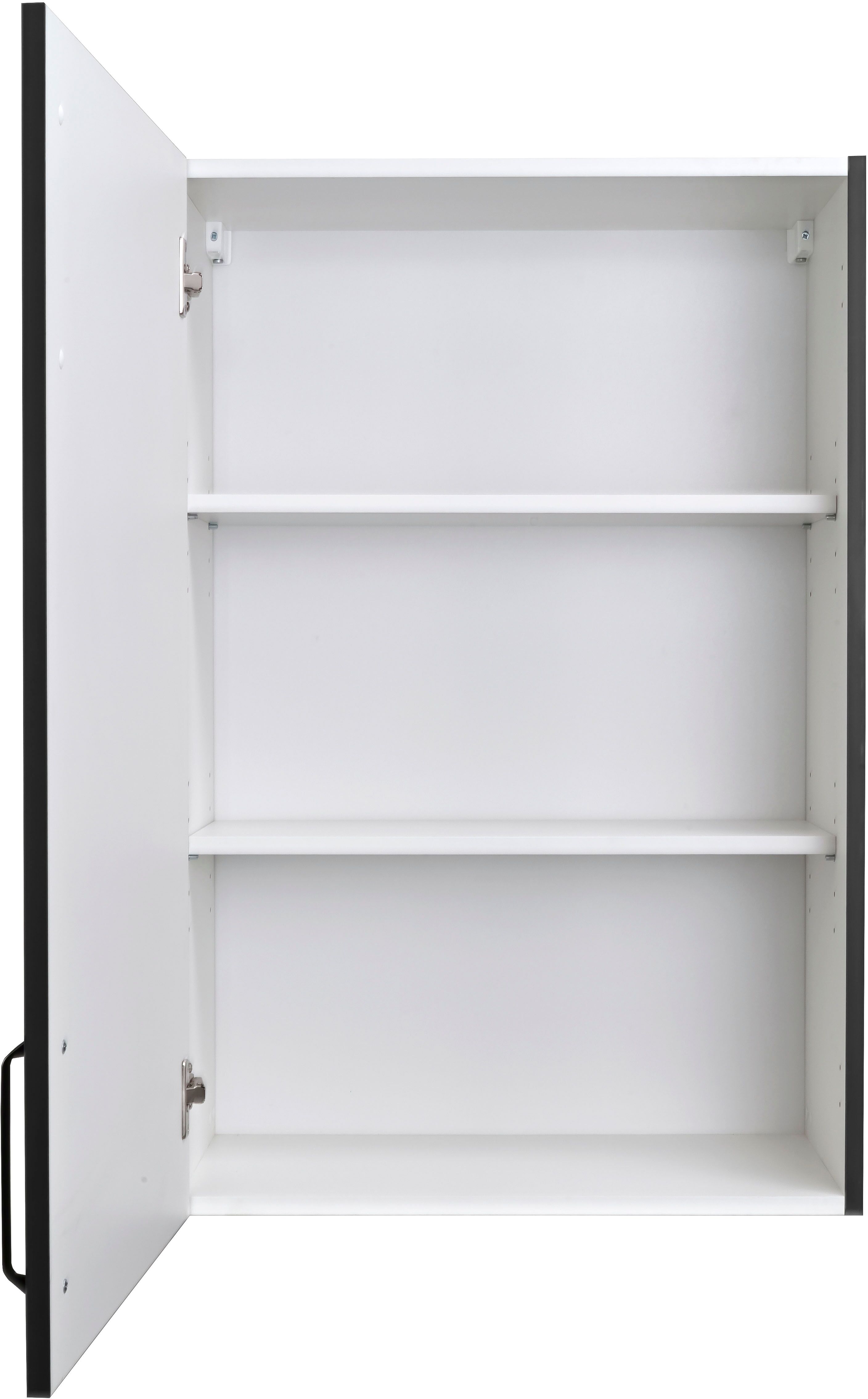 Hängeschrank WIHO KÜCHEN "Simi", grau (front und korpus: anthrazit), B:60cm H:90cm T:35cm, Schränke, Hängeschrank, 50 bis 60 cm breit, 90 cm hoch