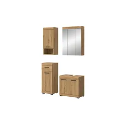 Badkombination   , holzfarben , Maße (cm): B: 112 H: 191