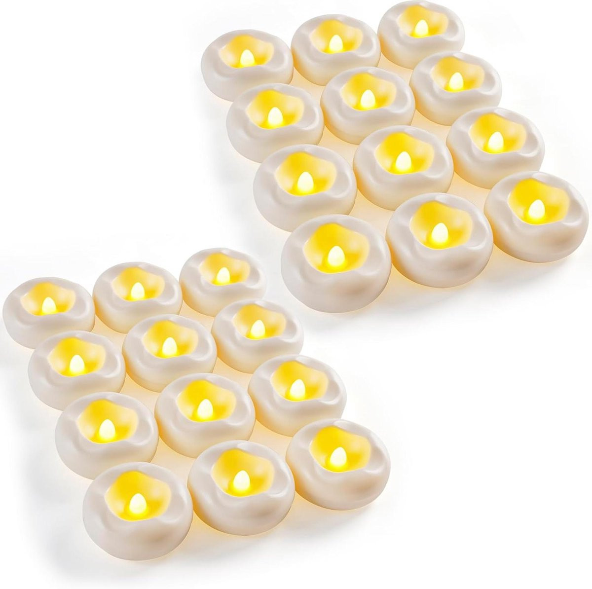Set van 24 ivoren waterdichte LED drijvende kaarsen voor decoratie