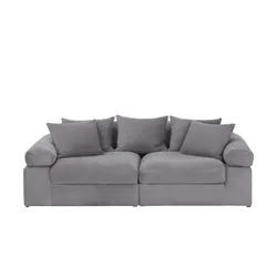 smart Big Sofa  Lionore ¦ grau ¦ Maße (cm): B: 242 H: 86 T: 121.0