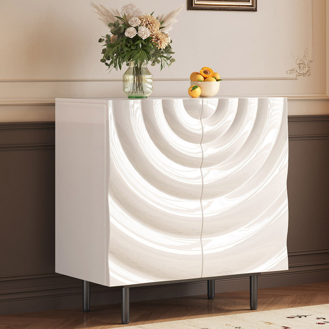 17 Stories 80cm Sideboard White 82.5cm H X 80cm W X 42.1cm D