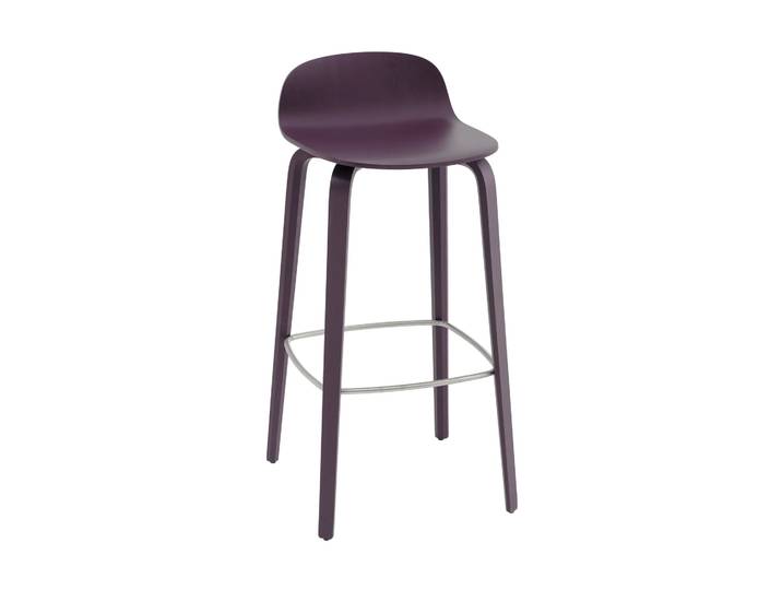 Muuto Chaise de bar Visu 75 cm Dark plum