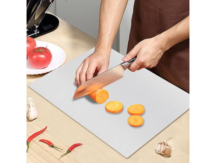 Planches à découper extra larges en acier inoxydable 70*50cm, planche de cuisine, planche à découper robuste pour la cuisine, pour la viande, les légumes