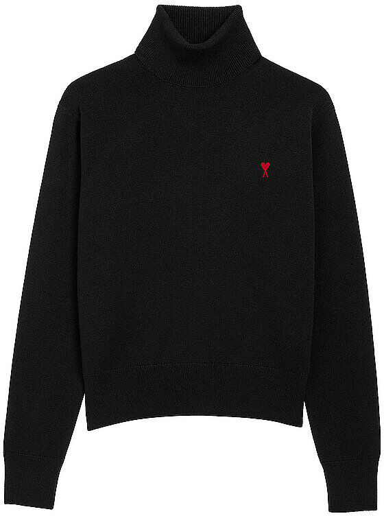 AMI PARIS Rollkragenpullover  schwarz   L L