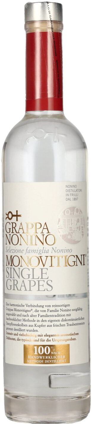 Nonino Grappa Monovitigni Single Grapes 40% Vol. 0,5l