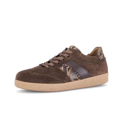 Sneaker GABOR "Sneaker low", Damen, Gr. 44, braun, Schuhe Sneaker