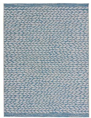 "Reza Indoor/Outdoor Rug - Denim, 5'3"" x 7' - Ballard Designs"