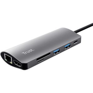 Trust Dockingstation Dalyx 7-in-1, 23775, 100 Watt, HDMI, LAN, USB-C 3.0