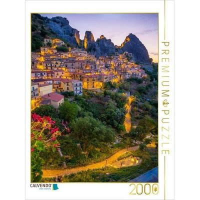 CALVENDO Puzzle Castelmezzano bei Sonnenaufgang | 2000 Teile Lege-Größe 90x67cm Foto-Puzzle für glückliche Stunden