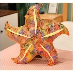 Maskottchen-Plüsch-Seestern-gelbes Kissen 45 cm