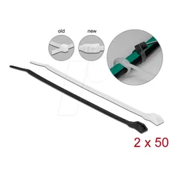 DELOCK 19471 - Kabelbinder mit flachem Kopf L 205 x B 2,5 mm 100 Stück