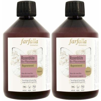 Farfalla Bio-Pflanzenwasser Rosenblüte Fl 500 ml x2 2x500 Körperpflege