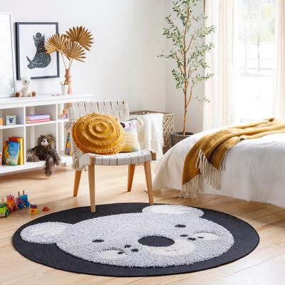 Livabliss Kyra Baby Animals Outdoor Safe Round Area Rug