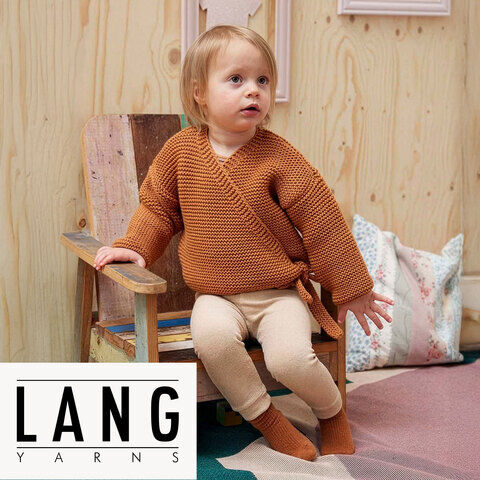 Strickanleitung – Wickeljacke "Inge" aus Lang Yarns Merino 200 Bébé