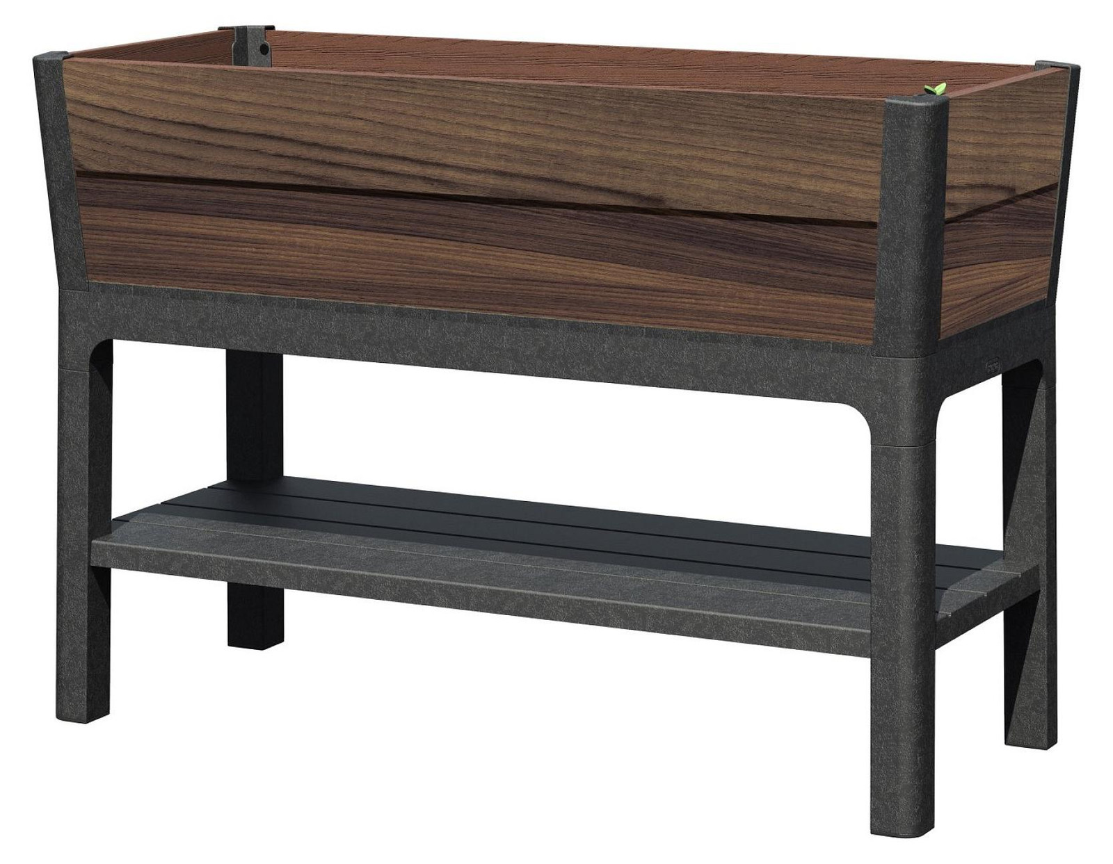 KETER Deco verhoogde plantenbak, walnootkleur, B: 156 cm, D: 113 cm, H: 47 cm