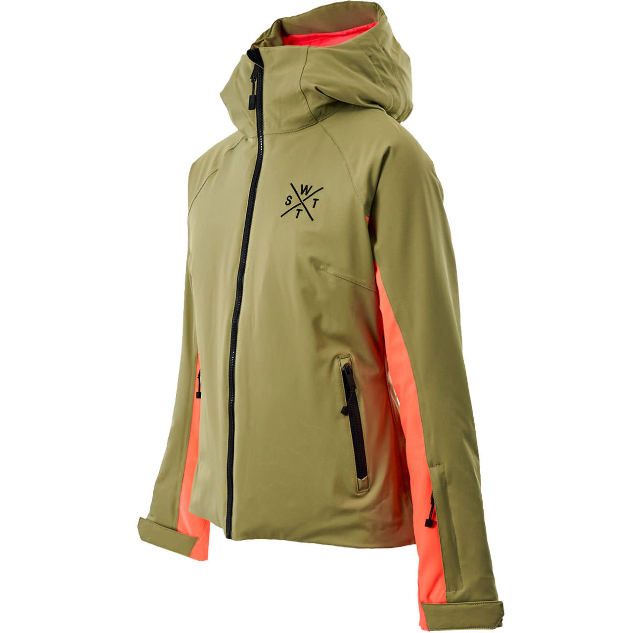 Watts Damen Skijacke ICE acid wash olive - M