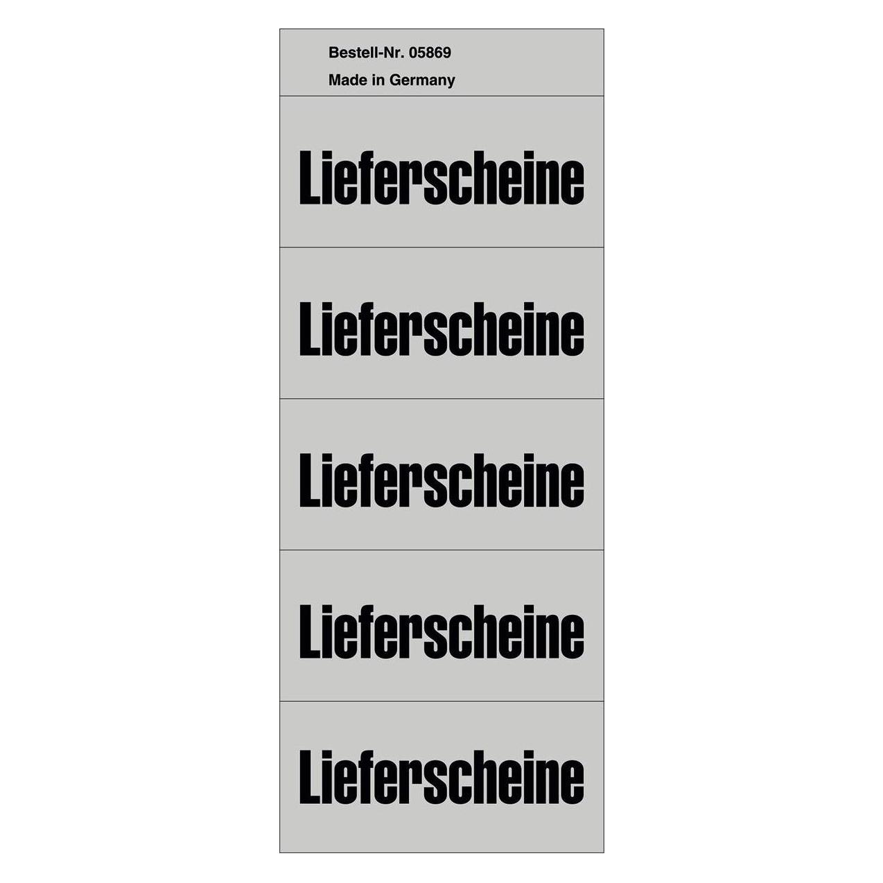 Neutral Inhaltsschild Lieferscheine (5869)