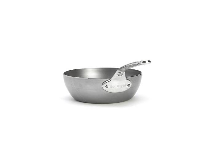 De Buyer Schmorpfanne DE Buyer Mineral B Pro, Silberfarben, Metall, backofengeeignet, besonders hoher Rand, ergonomischer Griff, Kochgeschirr, Pfannen, Bratpfannen