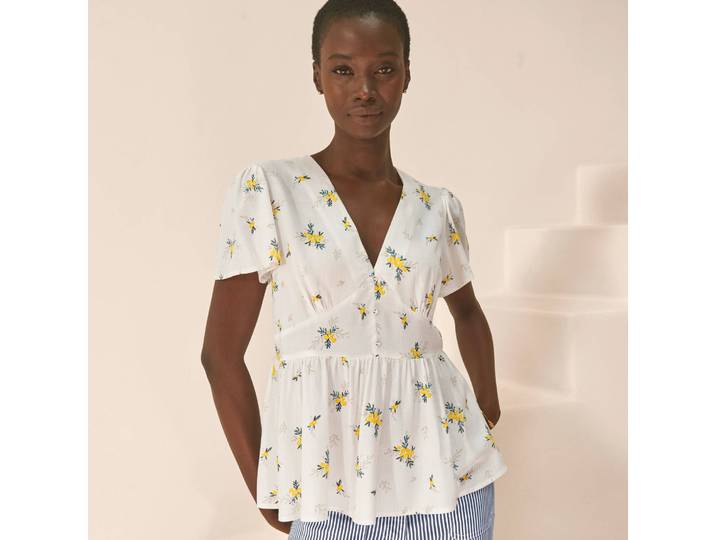Blouse à basque imprimée - Blancheporte