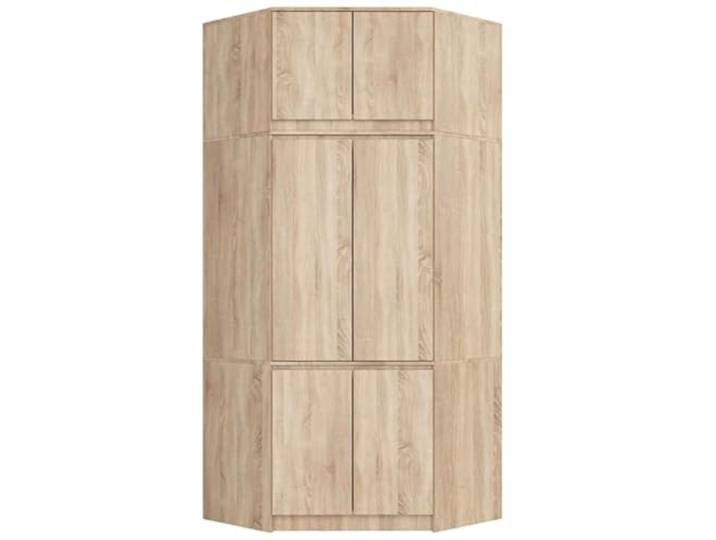 BDW Schlafzimmer Eckschrank mit Verlängerung - Elegant und funktionell - Großes Fassungsvermögen - Vielseitiger Stil - Einfache Montage - 100 cm - 6 Türen, 9 Einlegeböden - Eiche Sonoma