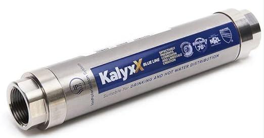 Kalkwandler Wasseraufbereitung Wassersteinreduktion, Schutz von Haushaltsgeräten und Wasserleitungen (1", Blau)