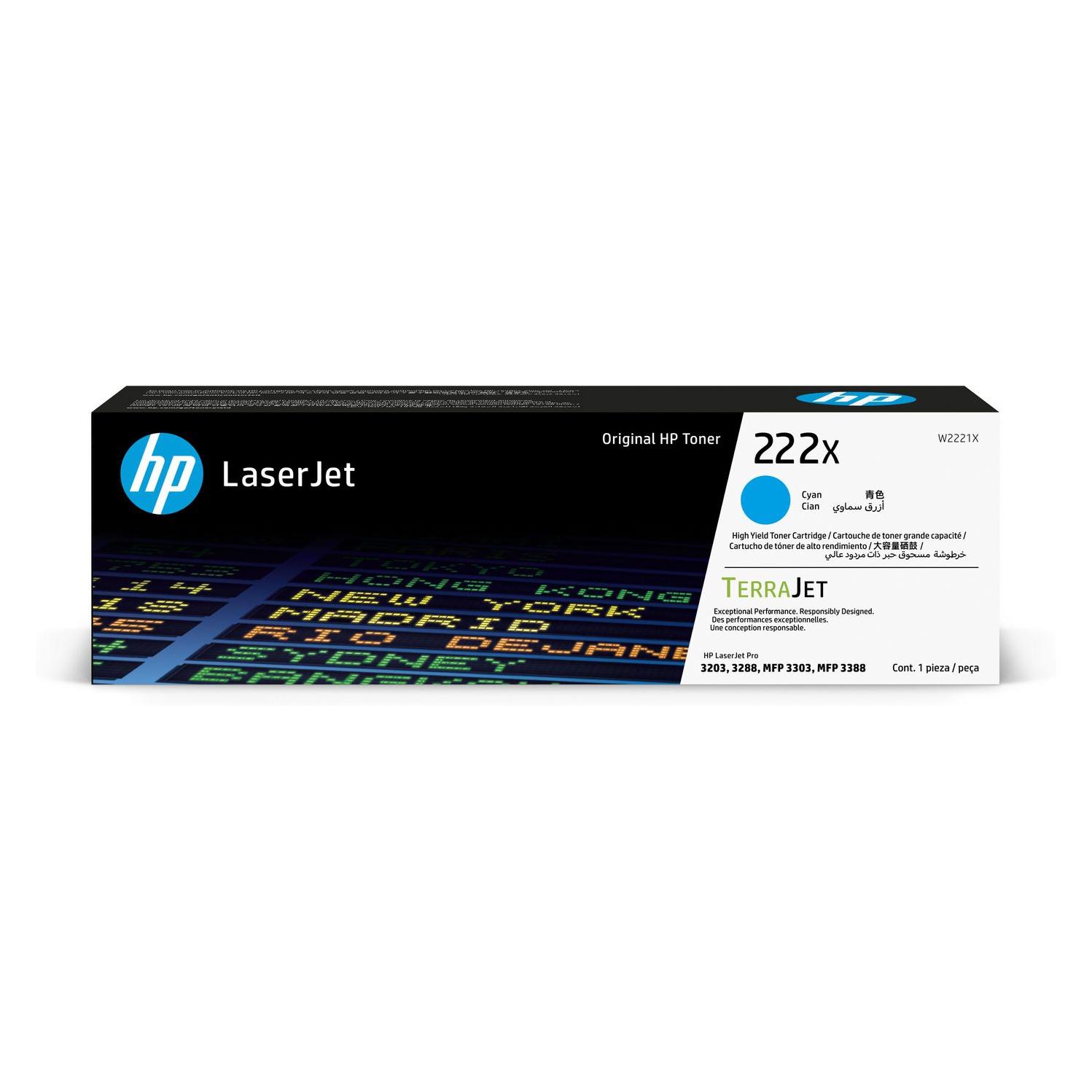 HP 222X High Yield Cyan Original (W2221X)