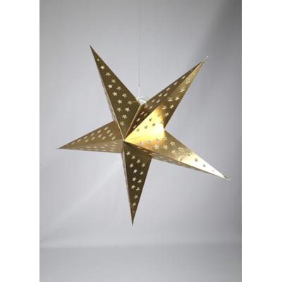 Dekostern AM DESIGN "aus Papier", gold, B:45cm H:13cm, Papier, Dekosterne, 3er Set, BxH: 45x13 cm