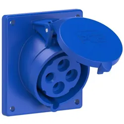 PCE 424-9f9 CEE-Anbausteckdose schräg (92x100mm) 32A 4p 9h IP44/IP54 4249f9