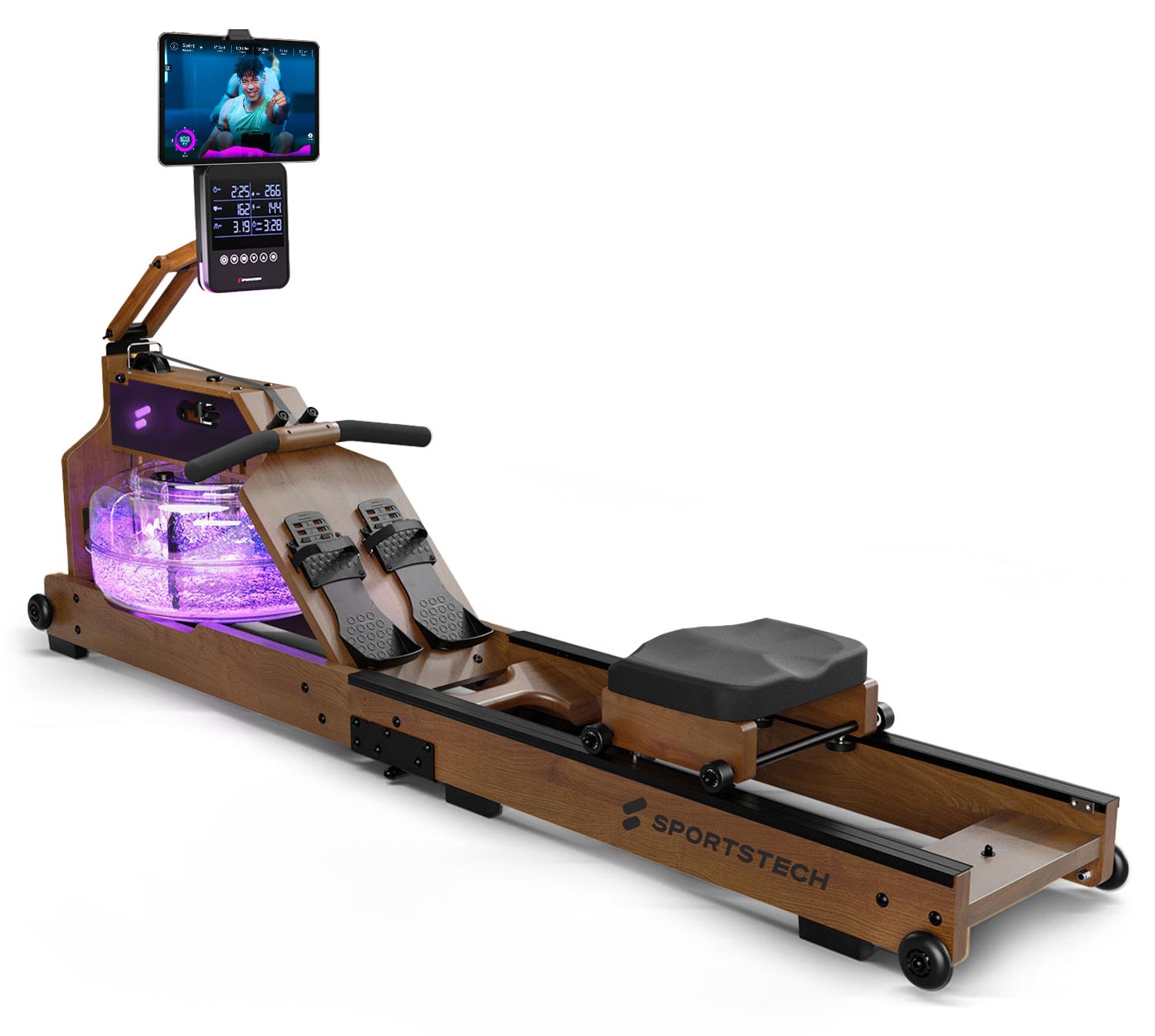 Sportstech Rudergerät WRX1000 | Moderne LCD-Anzeige | LED-Feedback | Klappbar