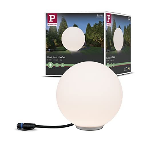 Paulmann Plug & Shine LED-lichtobject Globe wit Ø 20 cm