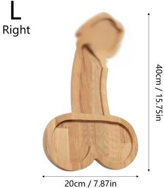 Uplift Essentials Premium Wooden Funny Aperture Party Platter & BBQ Snack Dish l