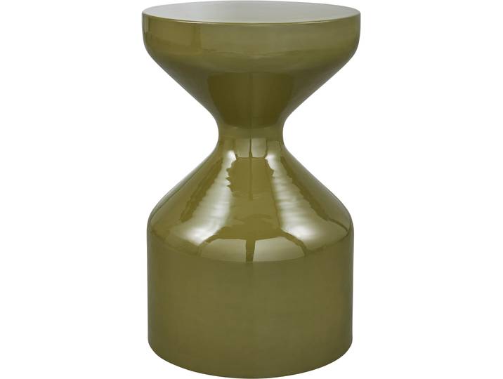 Beistelltisch WOOOD Glanz Metall mit Hochglanz-Lackierung in spielerischer Form , grün, grün, grün, B:30cm H:47cm T:30cm, Tische, Beistelltisch, H 47 x B 30 x T 30 cm, Tragkraft 25 kg, glänzend und reflektierend