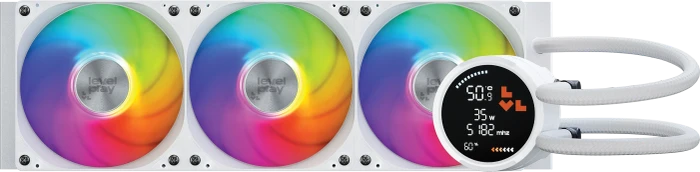 Levelplay Combat Liquid 360 HUD AIO Liquid Cooler (White)