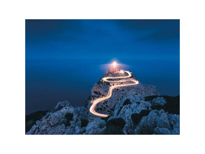 Vliestapete Cap Formentor, Blau, Grau, Strand, 200x150 cm, FSC Mix, Tapeten & Wandverkleidungen, Vliestapeten