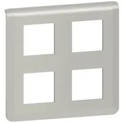 Legrand 079338L Mosaic Rahmen 2x2x2-modulig, horizontal Farbe: Aluminium