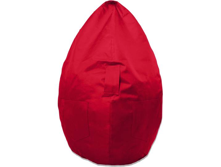 Sitzsack KINZLER Kimi big , rot, B:75cm H:130cm, Polyester, Sitzsäcke, Sitzsack, Uni Farben, mit Taschen & Tragegriff, Outdoor geeignet, Kinderzimmer