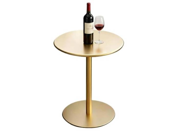 Gaommini Runder Cocktailtisch, Höhe, Pub-Bartisch, Goldener Metall-Bistrotisch mit Stabiler Basis, runder Esstisch, Kaffee-Beistelltisch für Wohnzimmer, Schlafzimmer, Balkon(60x60x104cm)