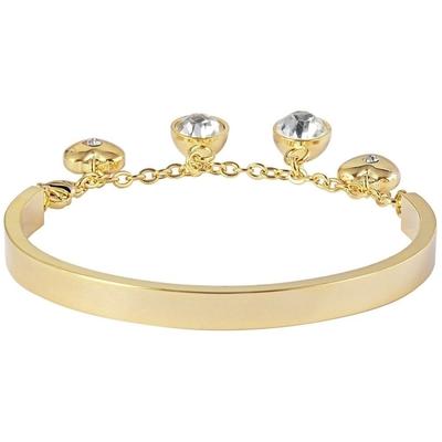 Armreif ADELIA´S "Armband – Armreif aus Edelstahl mit Strass Steinchen 17 cm", gold, Armbänder, Damen, 17cm, Edelstahl, Armreif, Geschenkidee: zeitlos und vielseitig