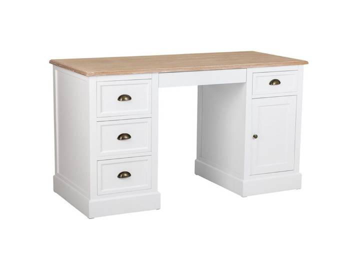 Bureau en bois blanc 140x60x78.5h